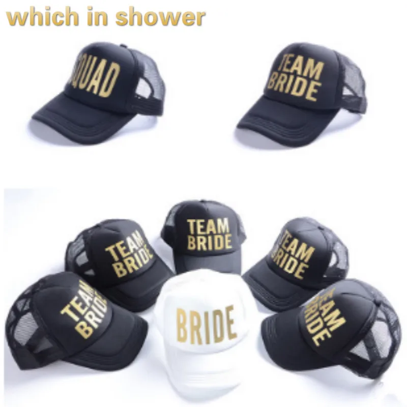 What in shower летняя сетчатая Кепка с буквенным принтом для невесты дышащая