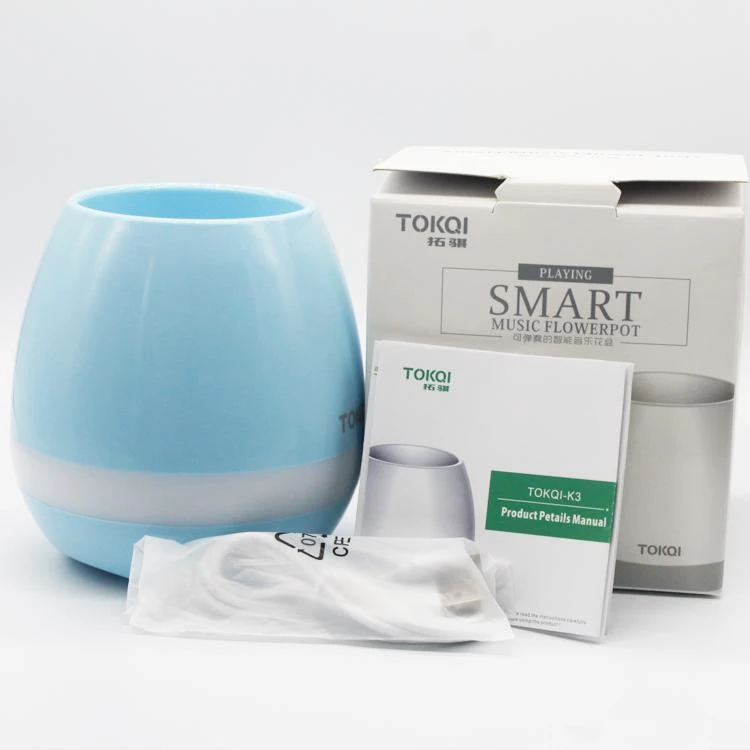 BDF мини умный цветочный горшок с датчиком Bluetooth динамик пластиковый растительные