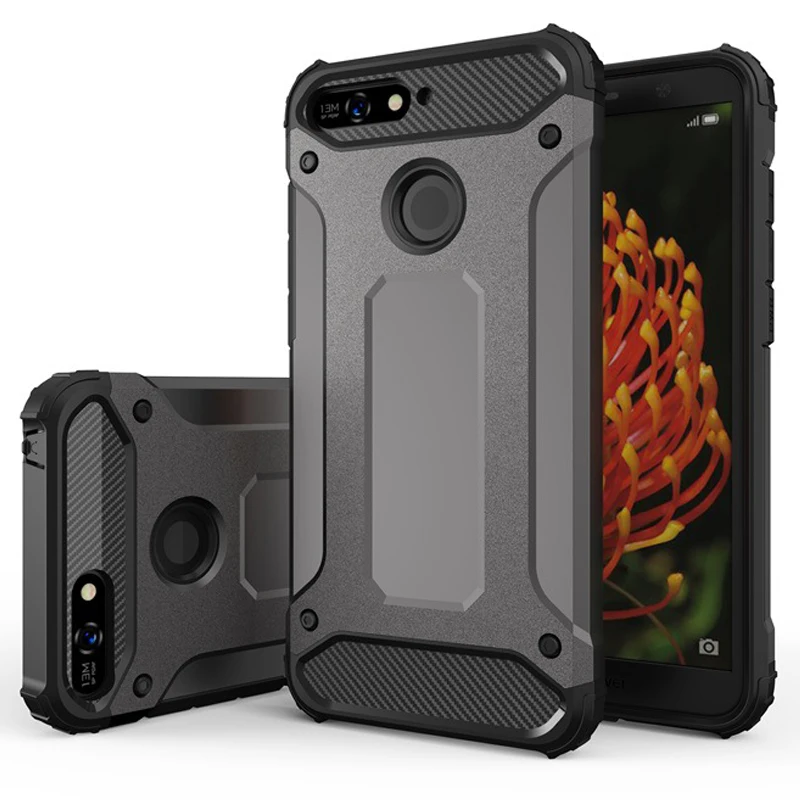 Чехол для huawei Y6 чехол huawei Y6 Prime сверхмощный бронированный бампер ударопрочный жесткий силиконовый чехол для телефона