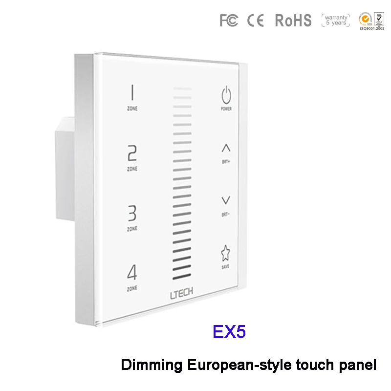 LTECH 2 4G RF 4 зоны затемнения/CT/RGB/RGBW Сенсорная панель DMX512 светодиодная полоса