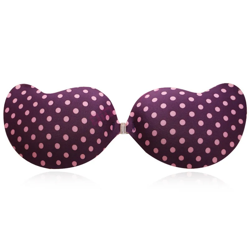 100 pcs wholesale Invisible Bra Support Floral Dot Leopard Strapless Push Up Bra Push-Up Backless Silicone Adhesive Bras