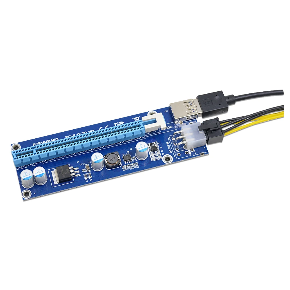 CHIPAL синяя Райзер-карта PCI-E M.2 к USB 3 0 NGFF M Key PCIE 16X 1X удлинитель с 6-контактным питанием