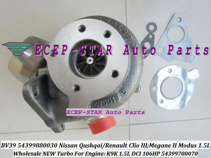 Турбо для Renault Modus Clio 3 Megane Scenic 2 Nissan Qashqai K9K 1 5 л DCI бесплатная доставка BV39 54399880030