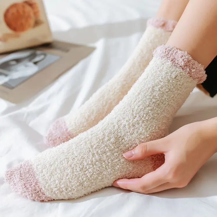 Женские носки 1 пара длинных носков зимние милые плотные модные повседневные