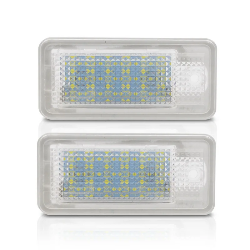 

Safego 2 pcs 3W LED License Plate Light 18 SMD 2835 Car Auto Luggage Courtesy Glove Box Lamp Waterproof For Audi A3 S3 A4 S4 A6