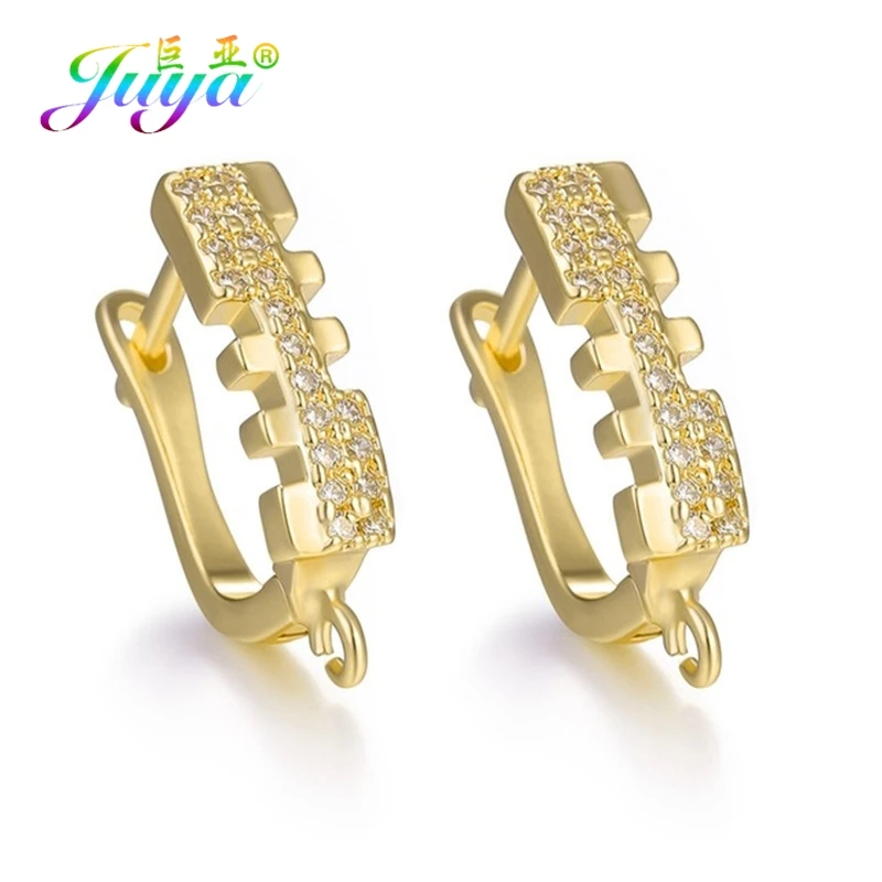 Фиолетовый Juya женские сережки, золотые/серебряные, роскошные, креативные, базовые сережки, крючки, аксессуары для модных сережек, изготовление ювелирных изделий - Цвет: Фиолетовый