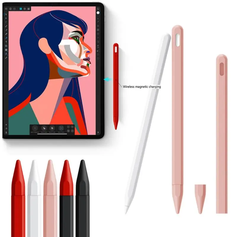 Эластичный Защитный силиконовый чехол для Apple Pencil 2 го поколения защитный iPencil