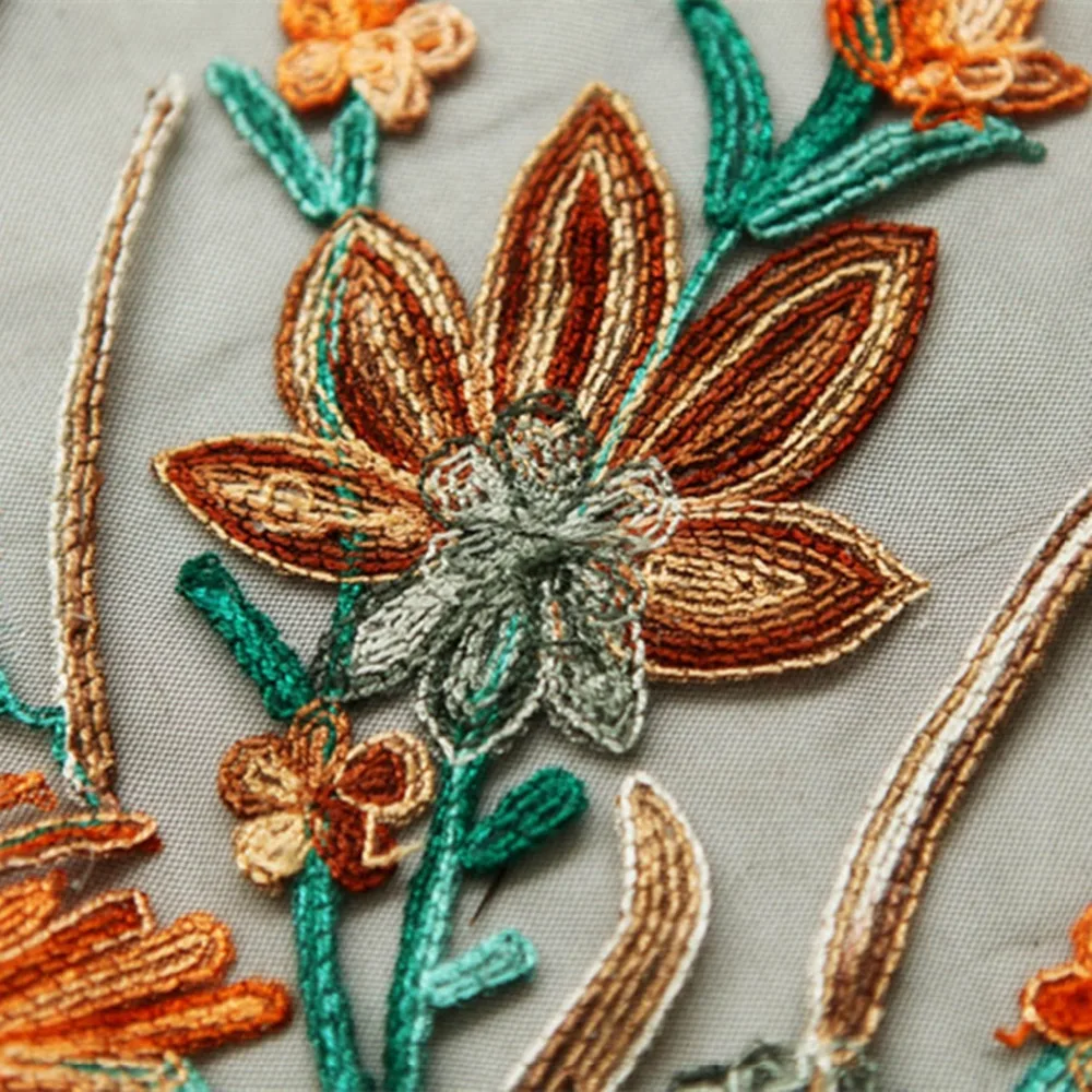 Женский прозрачный длинный кардиган с цветочной вышивкой из шифона кисточками