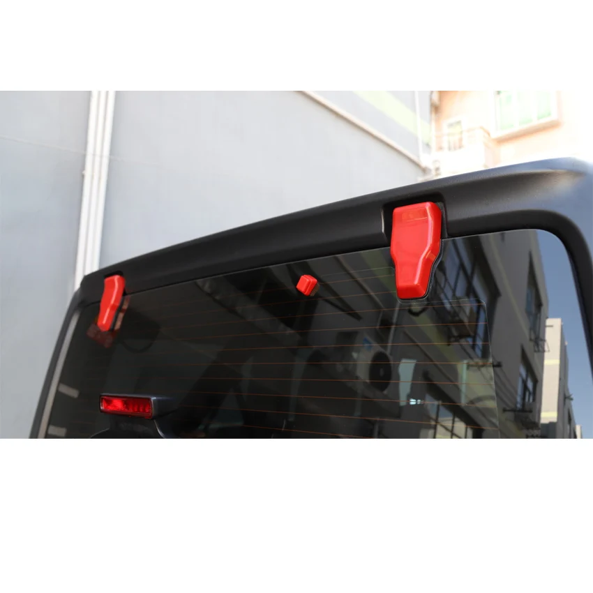 For Jeep Wrangler JL 2018+ Car Rear Window Hinge and Rain Wiper Nozzel Decoration Cover Trim Styling 3Pcs/set Chrome ABS | Автомобили и