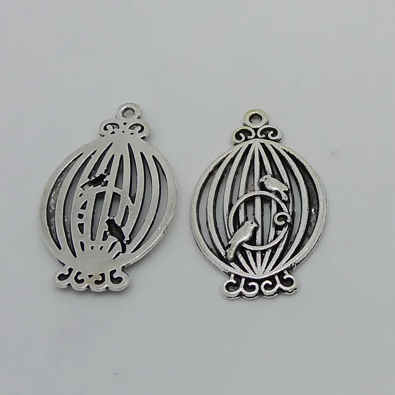 Подвески в виде птичьей клетки античные серебряные ручной работы для