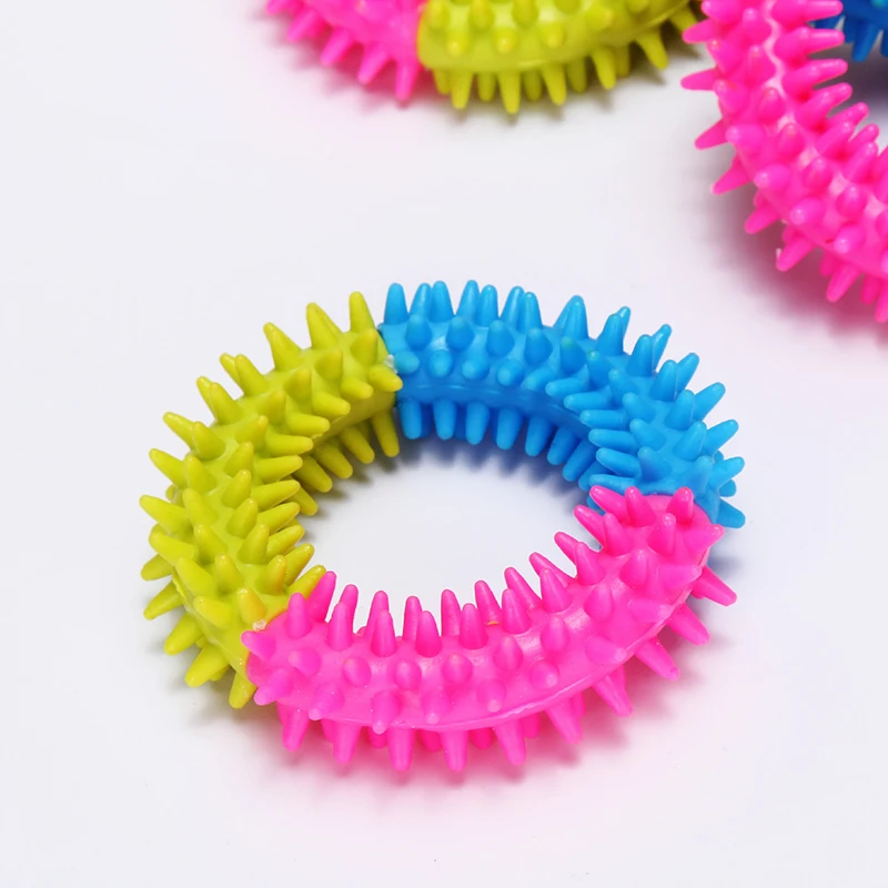 Собака игрушки Жевательная игрушка для собак зубов силиконовый укус кольцо