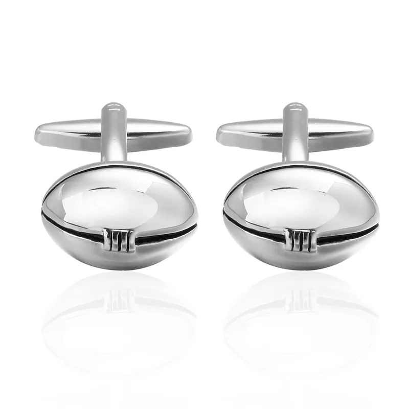 

C-MAN Luxury shirt silvery Rugby Cufflinks brand Hipster Cufflinks For Men Gift for Dad Gift for Husband Fathers Day Gift
