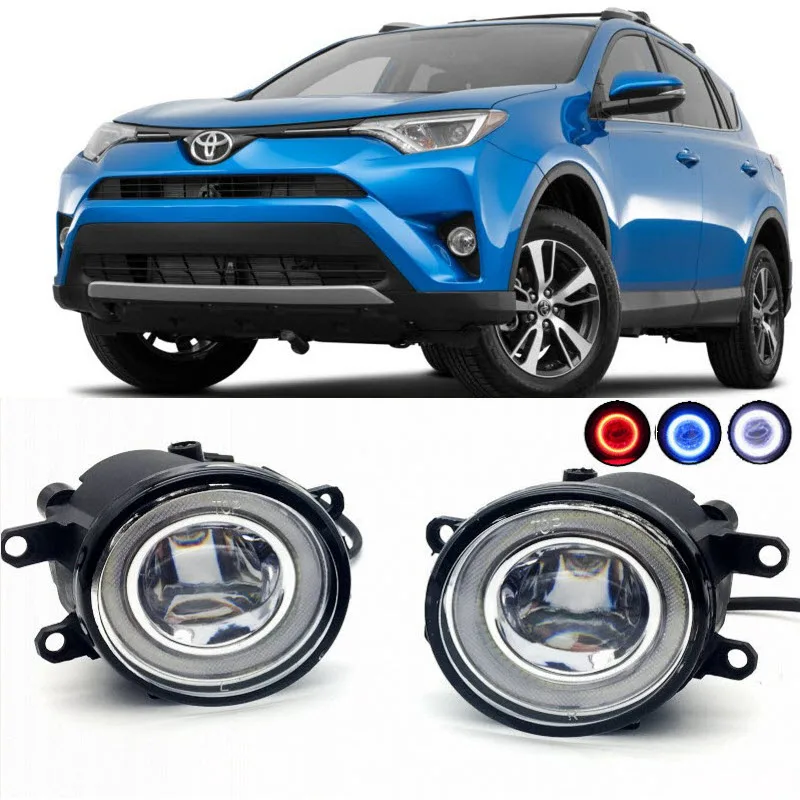 Для Toyota RAV4 RAV 4 2006 2017 2016 2 в 1 светодиодный ные Противотуманные фары с режущими