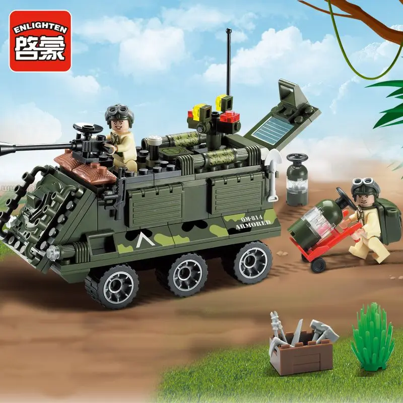 Models building toy 814 167Pcs Military Army Truck Panzer Building Blocks compatible with lego military toys &amp hobbies | Игрушки и