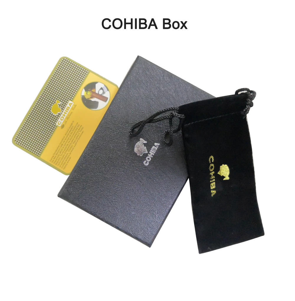 COHIBA Пепельница держатель из нержавеющей стали держатель для сигар Портативный штатив Cuba аксессуары для сигар с коробкой