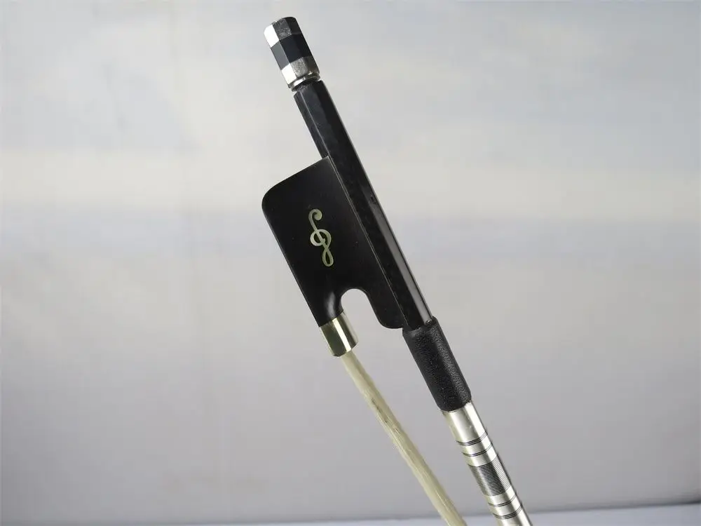 1 шт. клетчатый черный углеволоконный Виолончель Лук 4/4 инкрустация Музыкальная