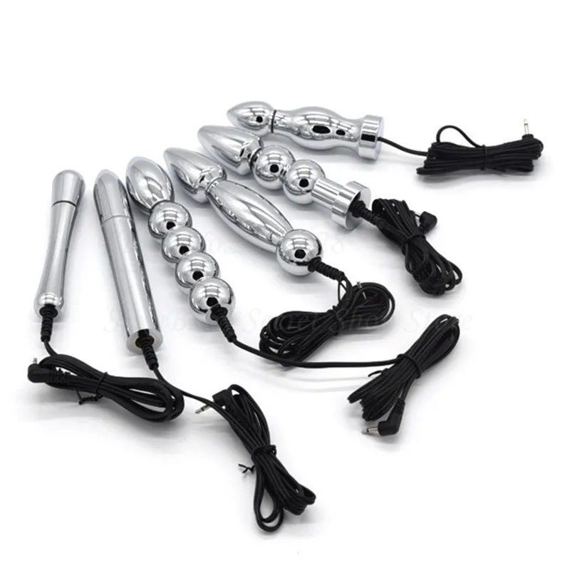 Новая модель анальная пробка из сплава двойной электрод металлическая