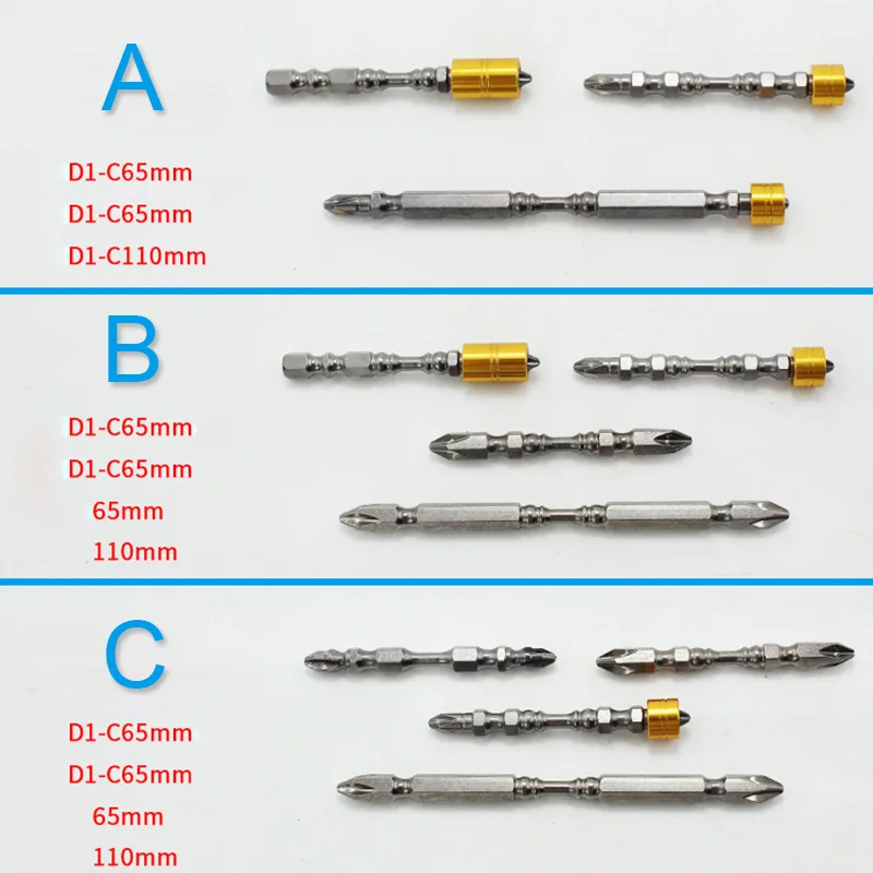 

Newly Strong Magnetic Driver Drill Bit Set Double Head Durable for Electronic Screwdriver XSD88