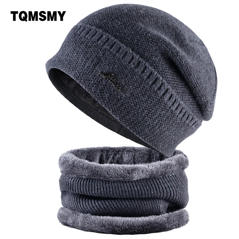 TQMSMY маленькая этикетка мужские шапки шапка Манишка зимние для мужчин Теплые
