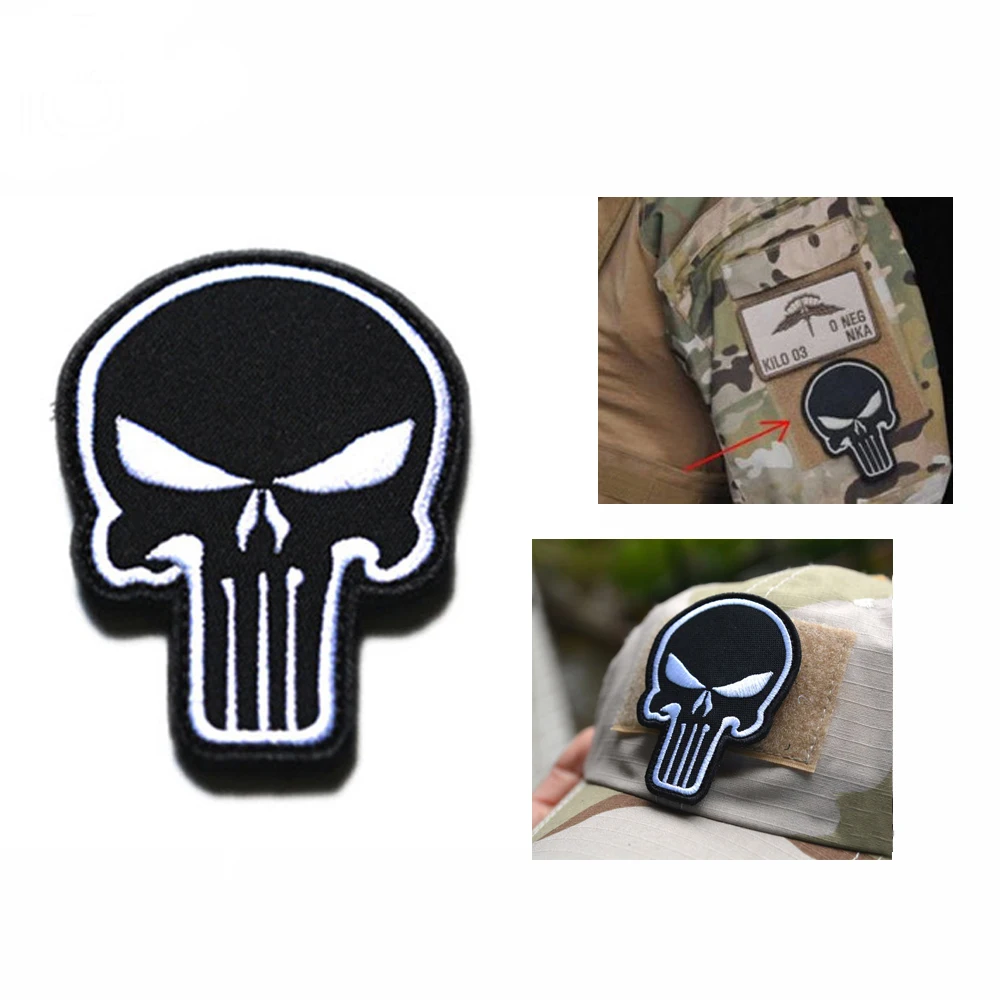 TENNEIGHT 3D вышивка Двусторонняя патч череп вышитые повязку ПВХ badge тактические морали значок для Костюмы рюкзак hat