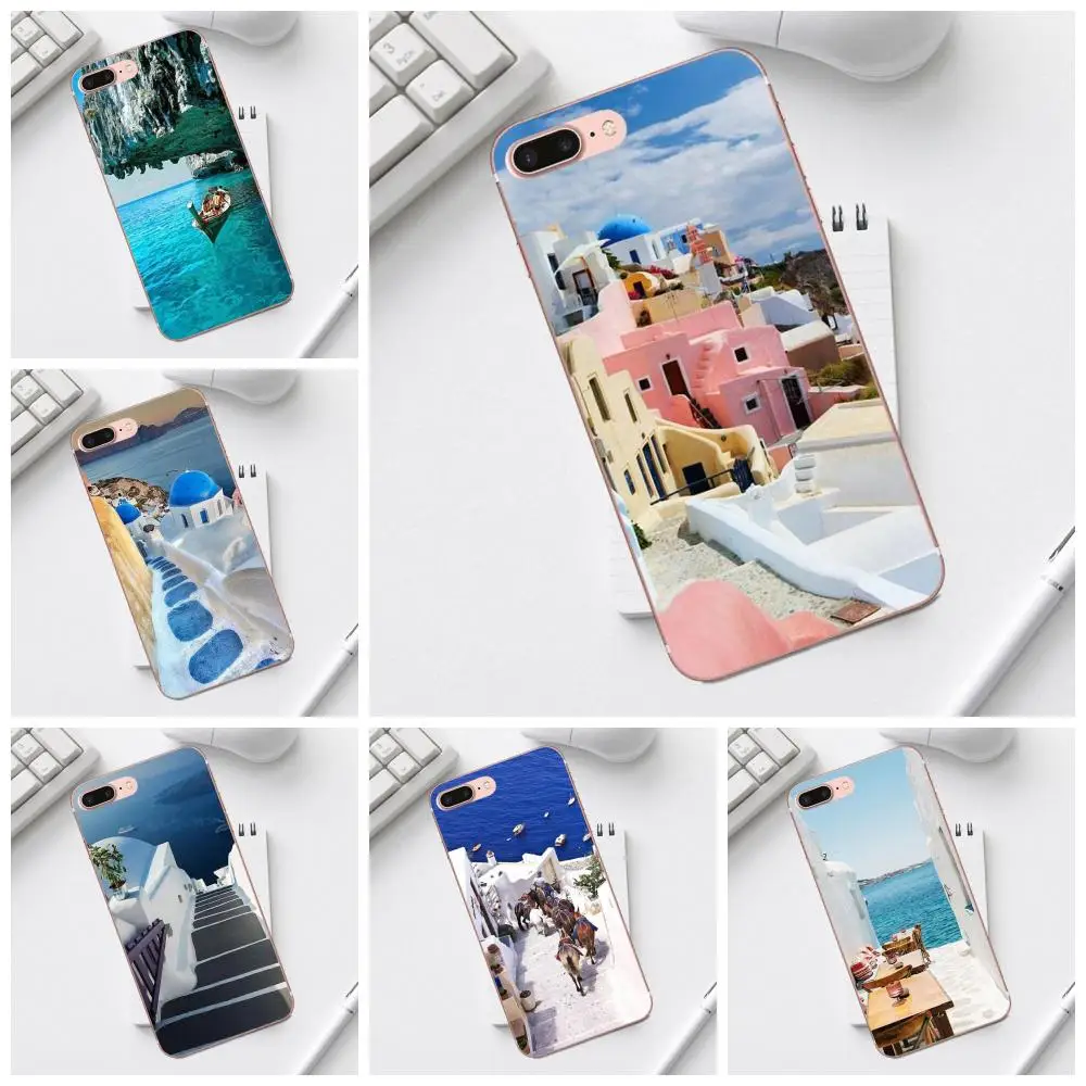Греческий Санторини морской чехол для iPhone 4 4S 5 5C SE 6 6S 7 8 Plus X XS Max XR Galaxy A3 A5 J1 J3 J5 J7