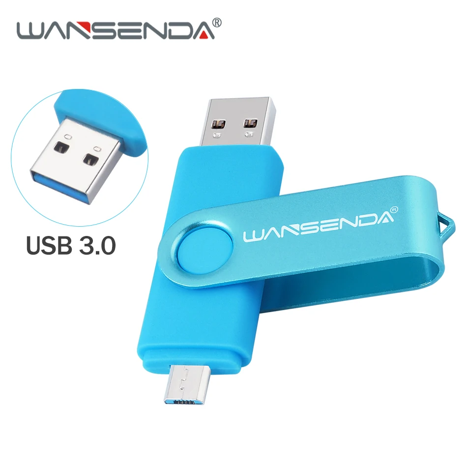 WANSENDA флеш накопитель USB 3 0 высокое Скорость 128 GB 64 Гб 32 16 8 USB3.0 OTG Stick Micro memoria Cel флешки
