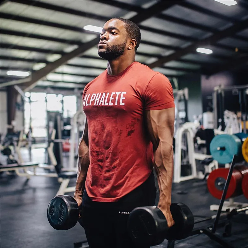 Muscleguys, летняя мужская футболка с круглым вырезом, хлопковые топы, одежда для тренажерного зала, тренировки, фитнеса, футболки, мужские топы с коротким рукавом для бодибилдинга