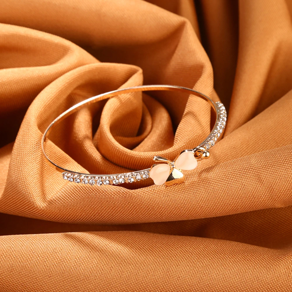 YAOLOGE Лидер продаж модный металлический браслет с клевером инкрустированные