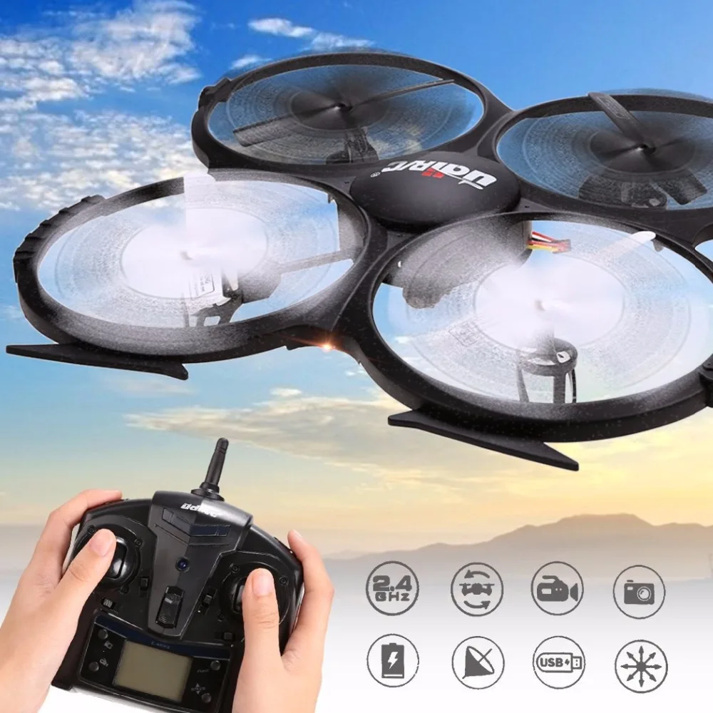 UDI U818A HD 2 4 GHz 4CH 6 осевой гироскоп Безголовый режим RC Quadcopter Drone w/HD 2MP камера