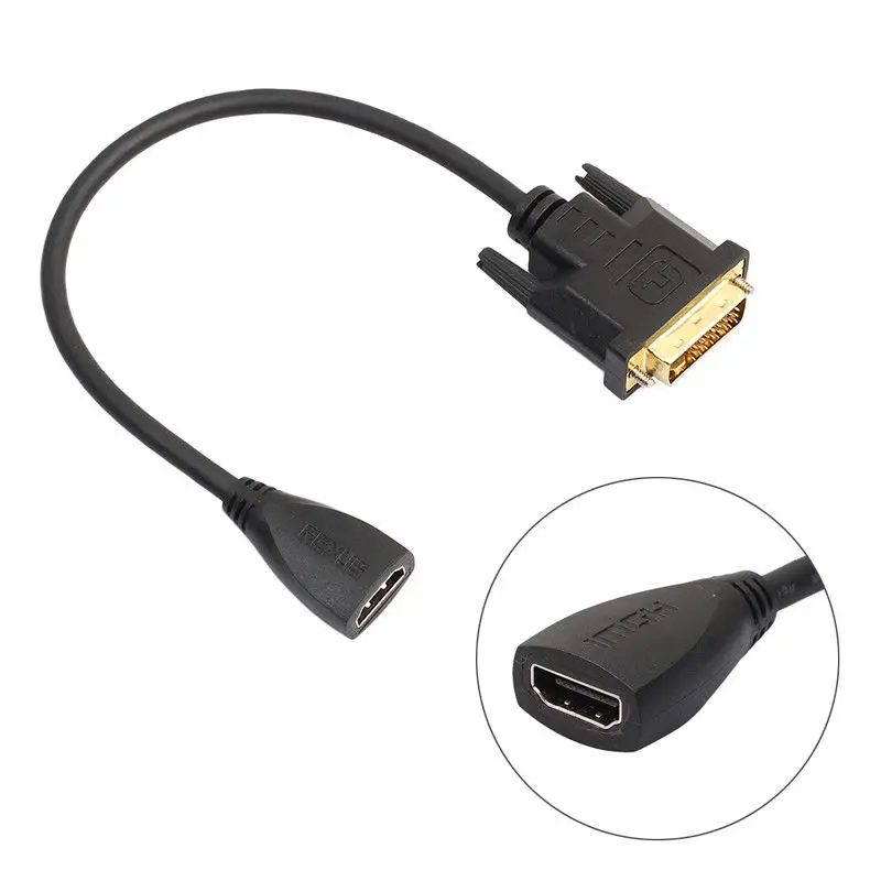 HDMI Женский к DVI (24 + 1 Pin) Мужской HD HDTV монитор кабель-адаптер 30 см | Электроника