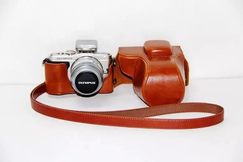 Сумка для камеры из искусственной кожи чехол Olympus Pen EPL5 E PL5 EPL6 PL6 EPM2 с плечевым