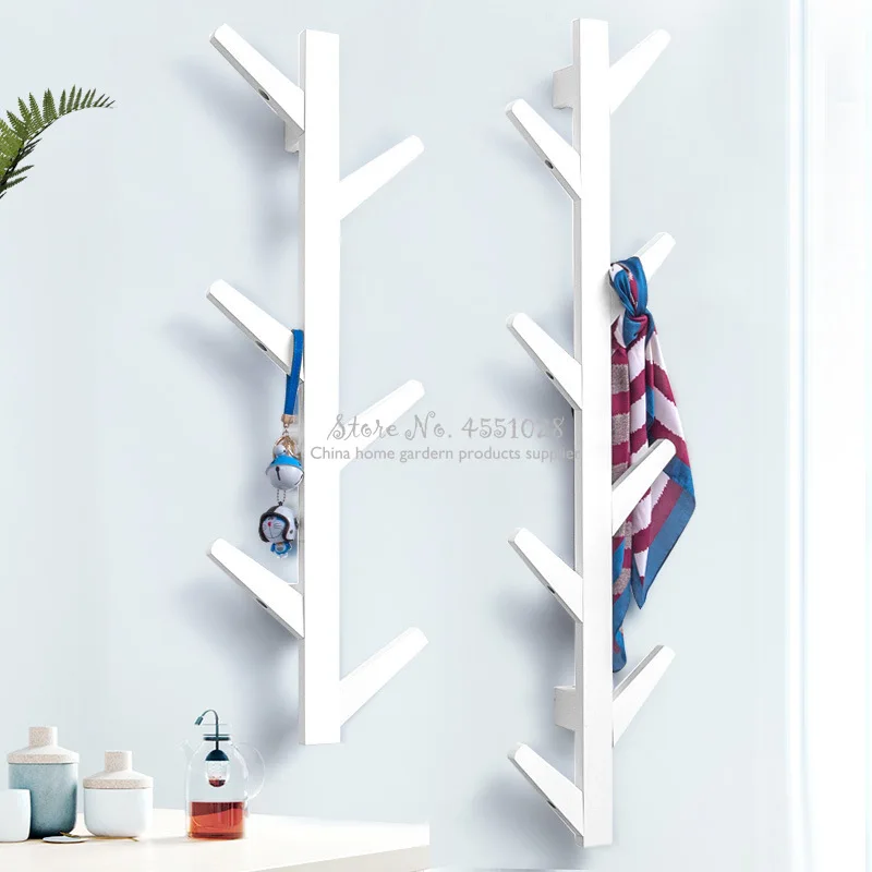 Настенная вешалка из массива дерева для прихожей украшение пальто настенное