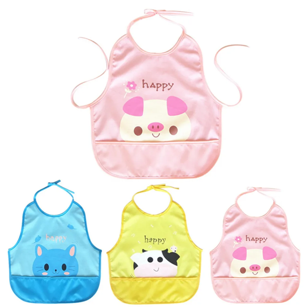 Cartoon Waterproof Aprons Baby Bibs For Newborn Boy&ampGirl Burp Cloths New Design Feeding Saliva Towel for baby care | Детская одежда