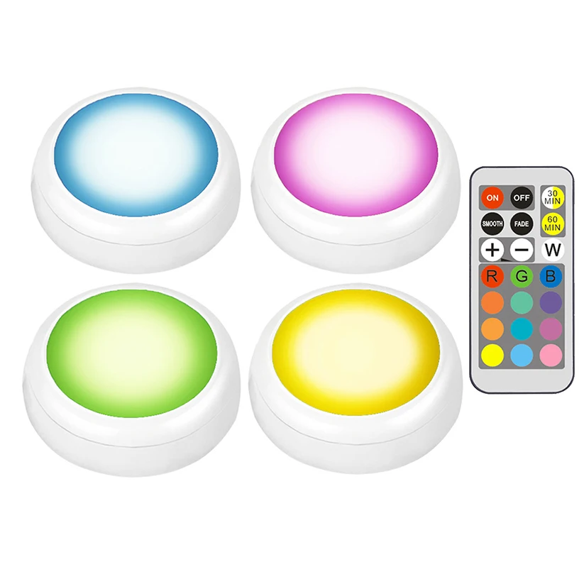 4 lamp 1 controller Супер яркий RGBW 13 цветов светодиодный светильник с регулируемой яркостью под шкаф, шкаф, светильник, многоцветный счетчик, Кухонный Светильник для спальни s - Цвет: 4 lamp 1 controller