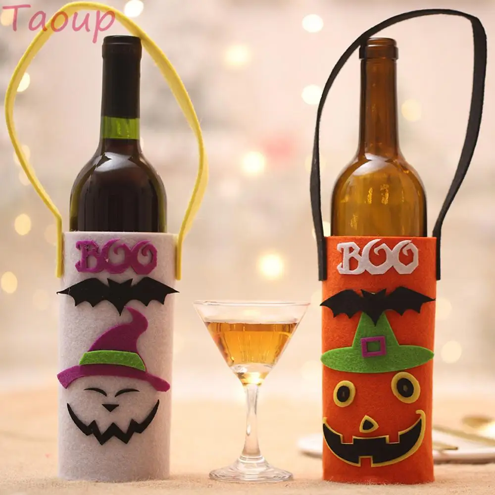 Taoup 1 шт. мультфильм бу портативный Тыква Хэллоуин бутылки вина Обложка декор 2018