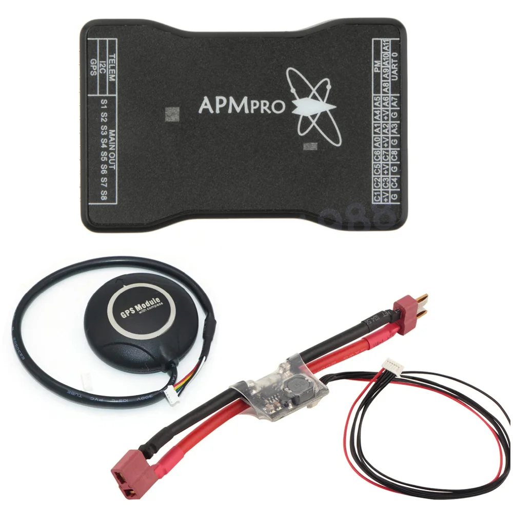 MINI APM PRO плата контроллера полета+ 7M gps модуль+ модуль питания T разъем для квадрокоптера вертолета