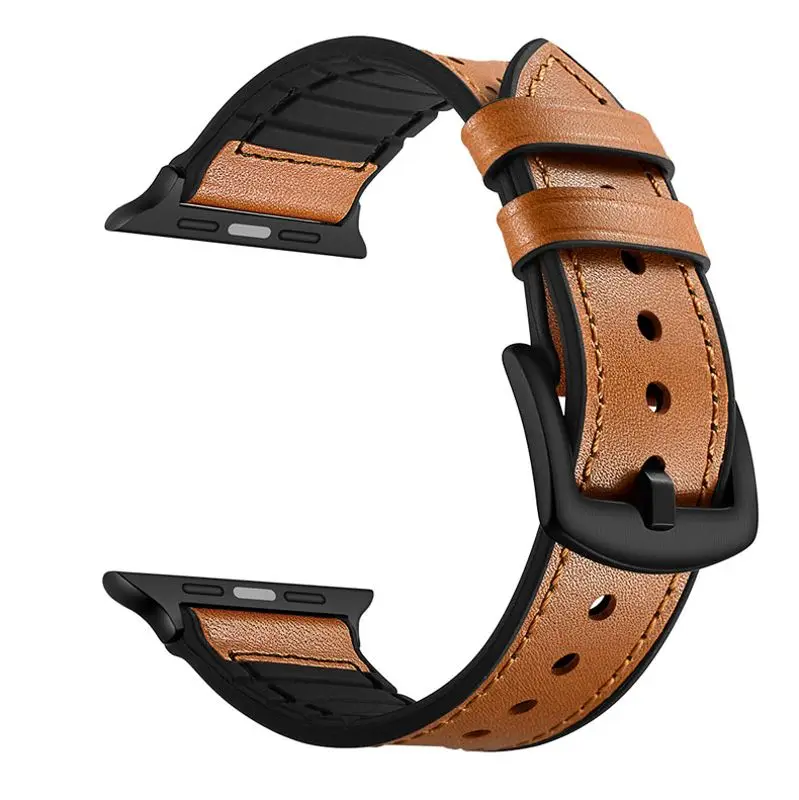 YOOSIDE натуральная кожа и силиконовые часы Группа ремешок для Apple Watch Series 3/2/1 42 мм 38 мм Замена браслет Ремешки