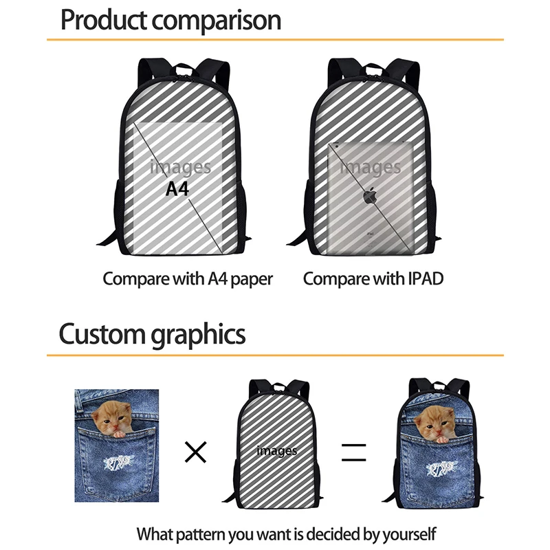 

Noisydesigns Dachshund Dog Pet Pattern School Women Shoulder Laptop New Bags Backpack Female Pencil Case Man Casual Student Set
