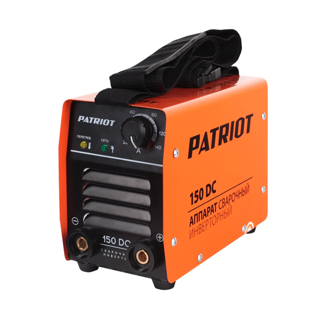Аппарат сварочный инверторный PATRIOT 150DC MMA (Выходной ток 20 140 А диаметр электродов 1.6