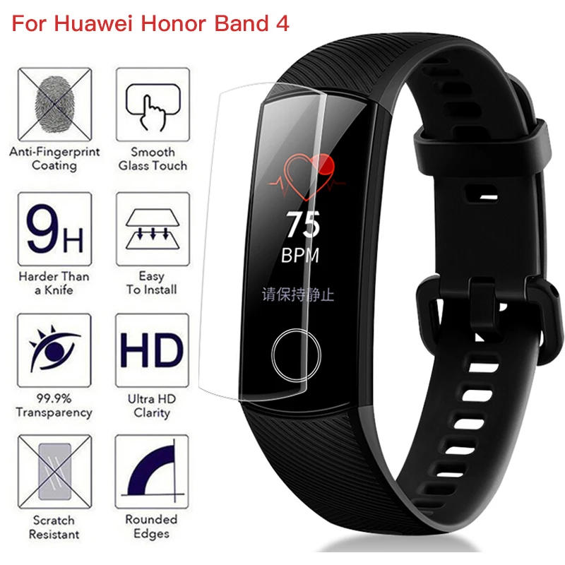 5 шт./лот 3D полное покрытие Мягкий ТПУ Защита для экрана Huawei Honor Talk Band 3 A2 B2 B3 Smart 4 Lite