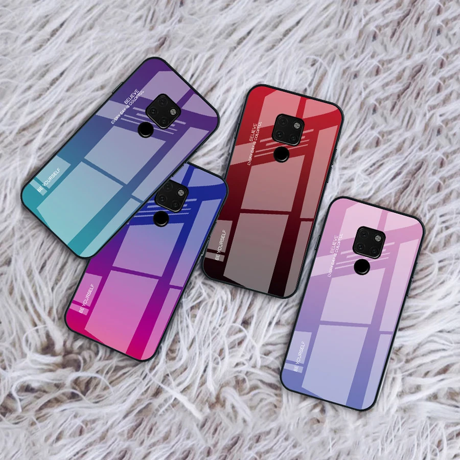 Crouch градиент закалённое Защитное стекло для huawei p20 lite pro Жесткий Стекло чехол