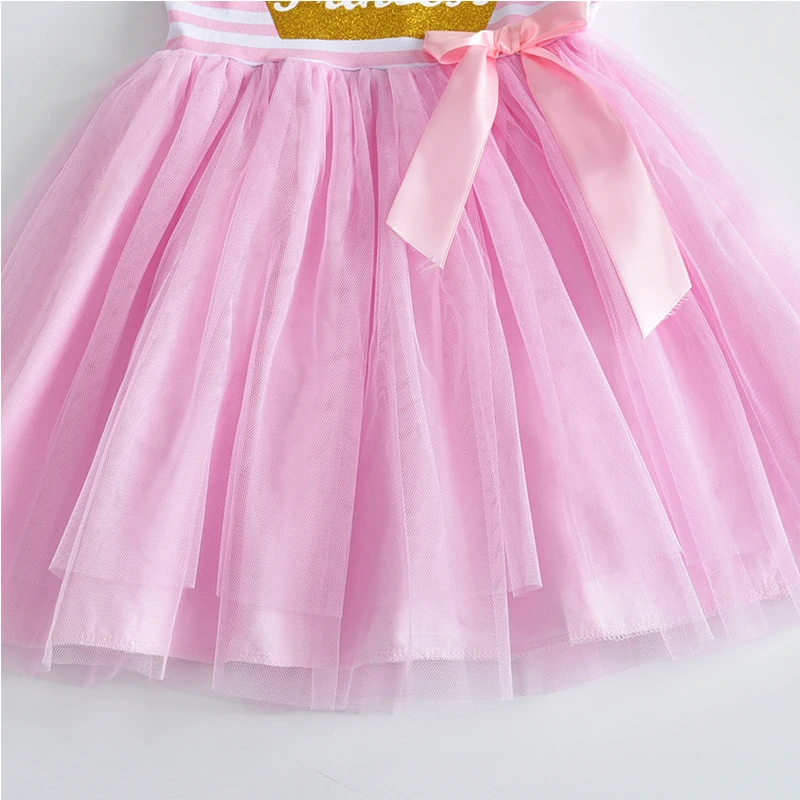 VIKITA Brand Girls Dress Princess Dresses Children Crown Cartoon Tutu Kids Patchwork Ball Gown Vestidos SH4561 | Детская одежда и