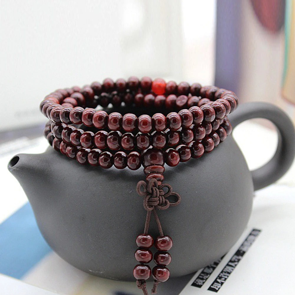 Горячая продажа тибетский буддийский 108 деревянный молитвенный шарик Мала