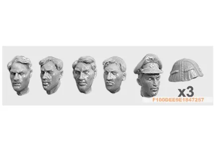 Набор из смолы 1:35 голова британского войска Второй мировой войны (5 фигурок) 07|wwii