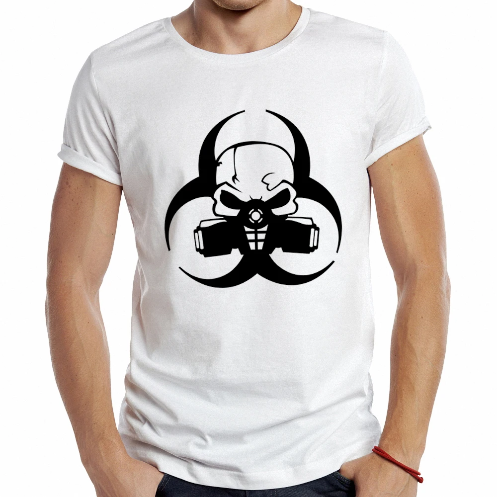 High Quality Summer T-shirt Men Punk Subaru Skull Mask Printed T Shirt Tumblr White Tee Harajuku Tshirts | Мужская одежда