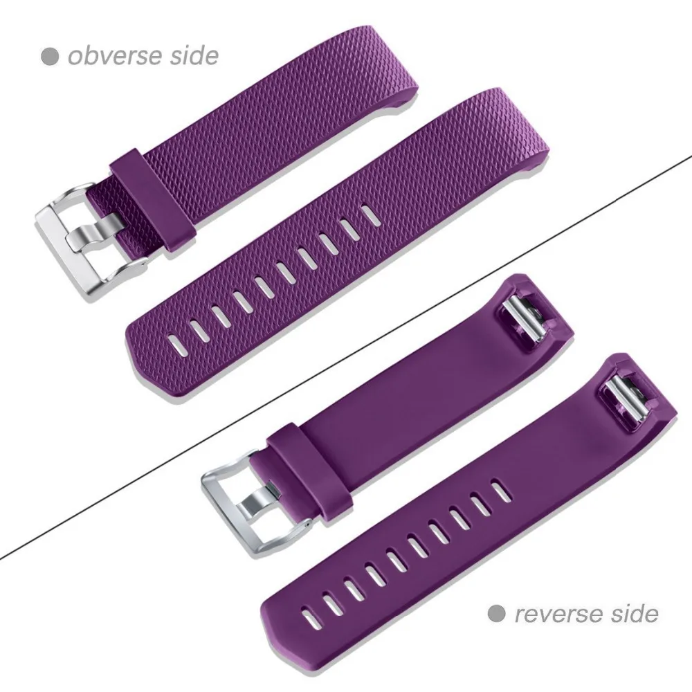 Замена ремешок для часов для браслета FitBit Charge 2 силиконовый спортивный браслет Ремень Замена браслета маленький большой
