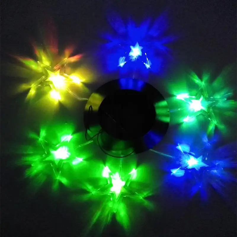 HobbyLane LED Солнечный меняющий цвет водонепроницаемый пентаграмма ветряной