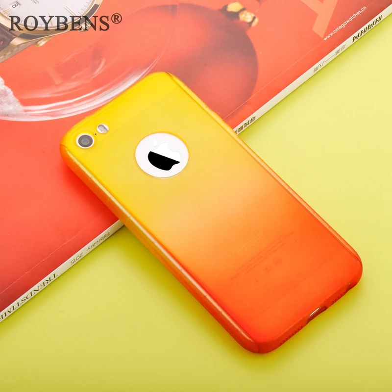 Для iPhone 7 8 чехол с покрытием 360 градусов Полная защита для 5 5S SE 6 6S Plus жесткий из