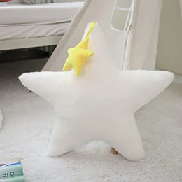 White star Фэнтези желтая звезда Луна Корона сердце форма плюшевая подушка мягкая подушка для дивана стула подушка из искусственного меха кролика спинка для кормящих девочек - Цвет: White star