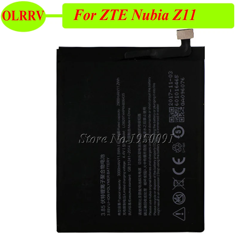 Аккумулятор 3000 мАч для ZTE nubia z11 NX531J Li3829T44P6h806435|Аккумуляторы мобильных телефонов| |